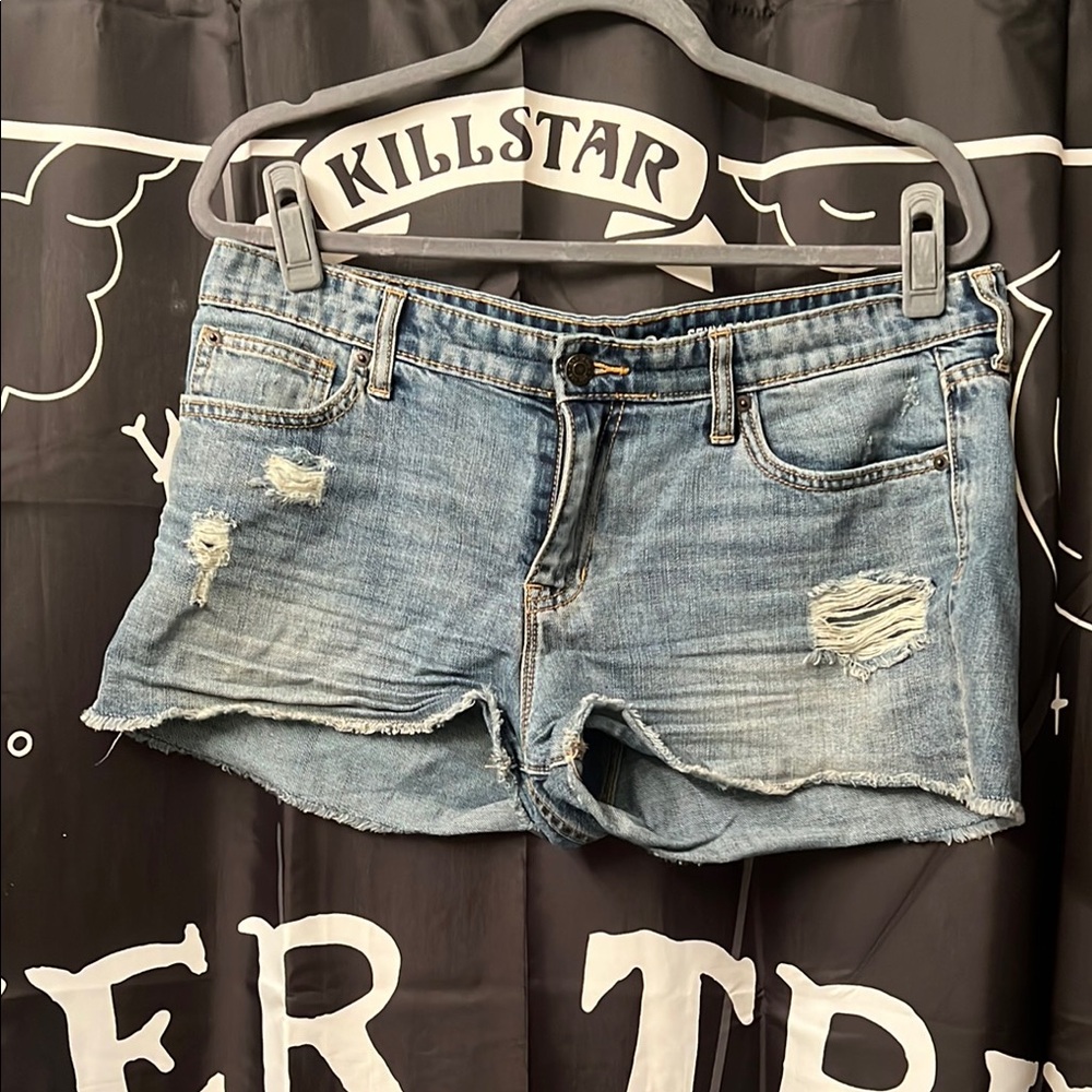 GAP Blue Distressed Jean Shorts
